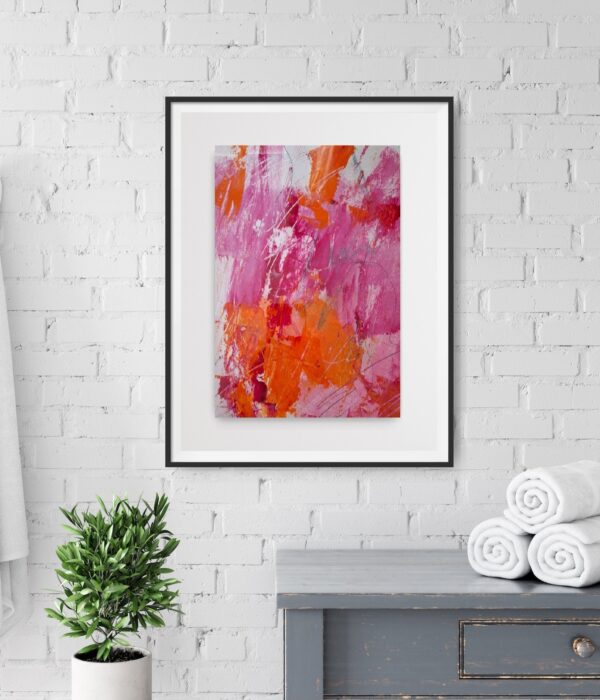 Acrylbild "Lovely pink 1" – Bild 5