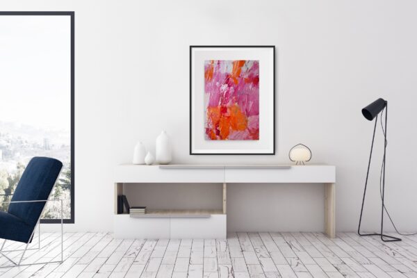 Acrylbild "Lovely pink 1" – Bild 3