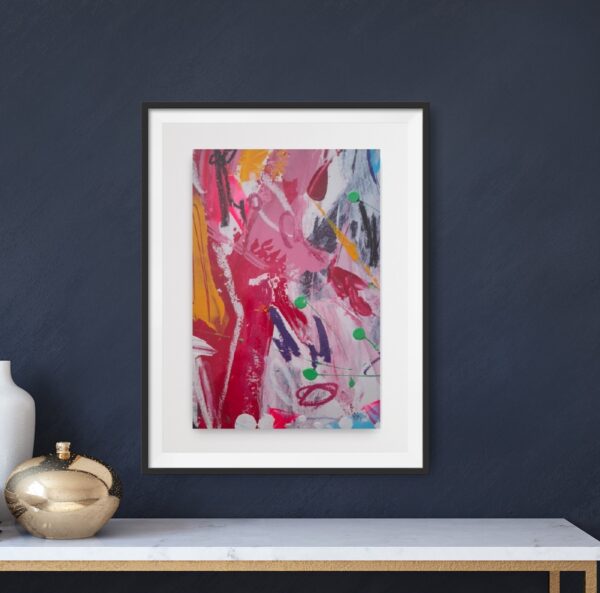 Acrylbild "Pink and green points" – Bild 7