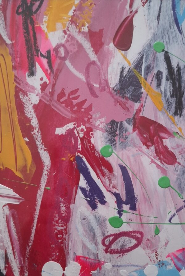 Acrylbild "Pink and green points" – Bild 6