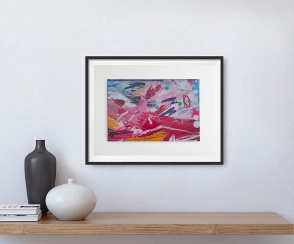 Acrylbild "Pink and green points" – Bild 5