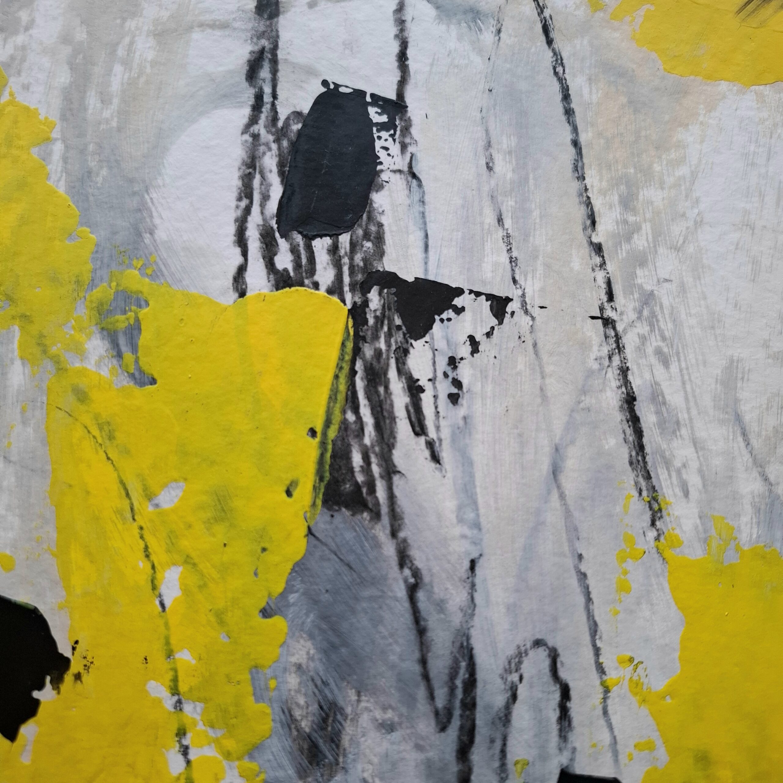 Acrylbild "Variation Gelb/Schwarz" – Bild 5