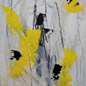 Acrylbild "Variation Gelb/Schwarz"
